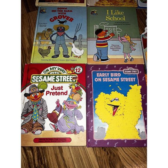 Sesame Street Vintage Books Big Bird Elmo Grover 1978 Lot Of 11 - Picture 2 of 5